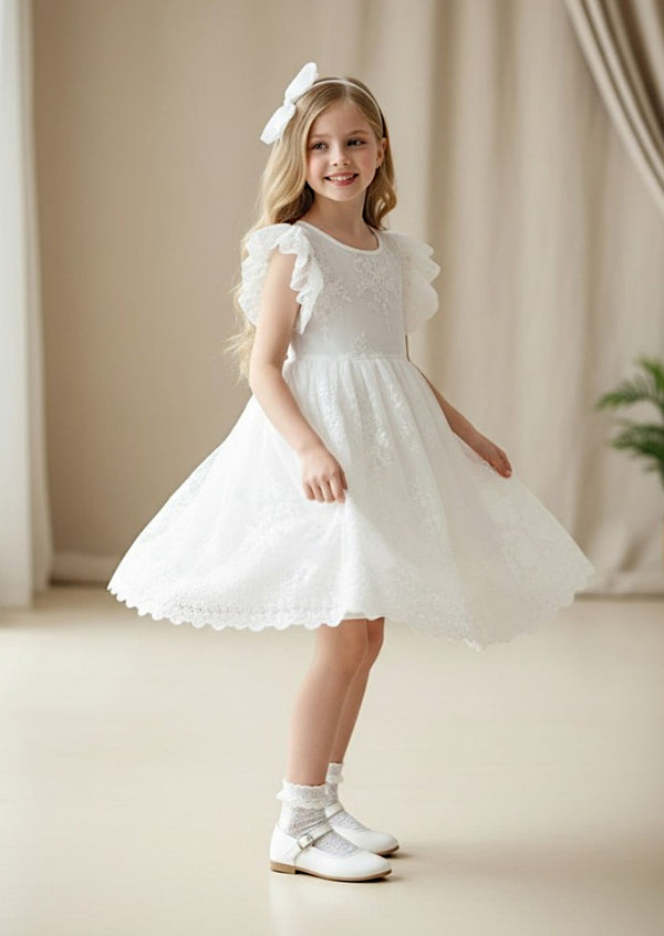 Amber White Lace Dress - 