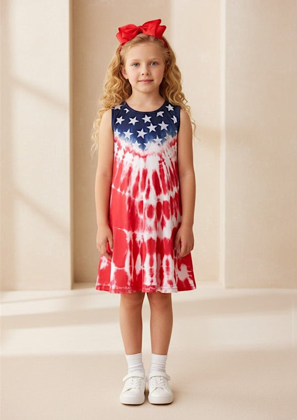 Americana Star‑Spangled Twirl Dress - 