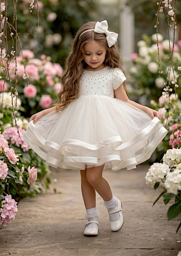 Analise Dress White - Girls Wedding Dress - 