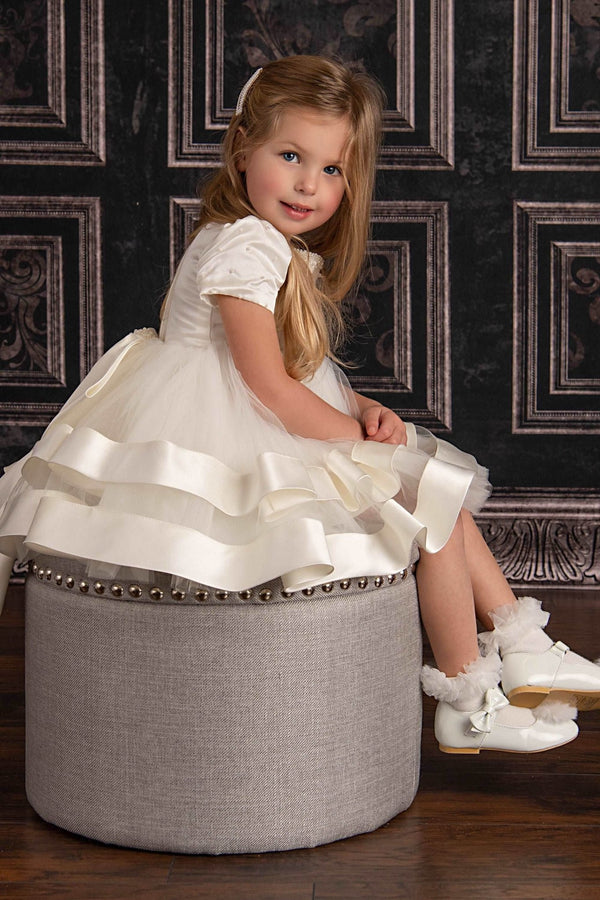 Analise Dress White - Girls Wedding Dress - 