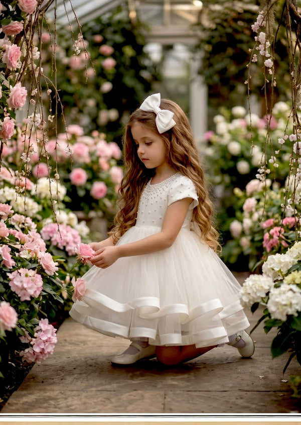 Analise Dress White - Girls Wedding Dress - 
