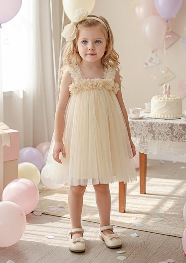 Apricot Tulle Party Dress - 