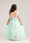 Sleeveless Toddler flower girl dress in Aqua