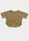 Army Color Round Bottom Boys Tee - 