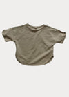 Army Color Round Bottom Boys Tee - 