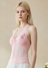 Asmunti Halter Top in Pink - 