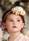 Ivory Baby Flower Girl Dress Boho Rustic Outfit for Cake Smash & Birthday