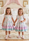Balloons Twirl Dress Pink Mint - 