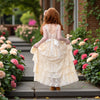 Ivory Rustic Vintage Boho Flower Girl Dresses for Weddings
