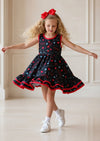 Black Candy Hearts Twirl Dress - 
