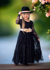 elegant black lace flower girl dresses for toddlers