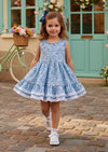 Blossom Petals Twirl Dress – Blue - 