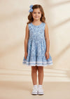 Blossom Petals Twirl Dress – Blue - 