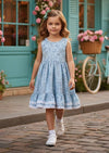 Blossom Petals Twirl Dress – Blue - 