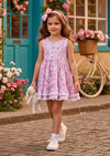 Blossom Petals Twirl Dress in Pink - 