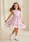 Blossom Petals Twirl Dress in Pink - 