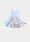 Girls Bluebell Garden Twirl Dress | Girls Floral Boutique Dress