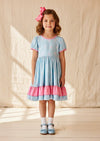 Blue Petal Twirl Dress - 