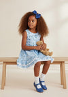 Blue Rose Garden Twirl Dress - 