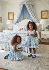 Blue Rose Garden Twirl Dress - 