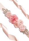 Petal Pink chiffon flower sash belt