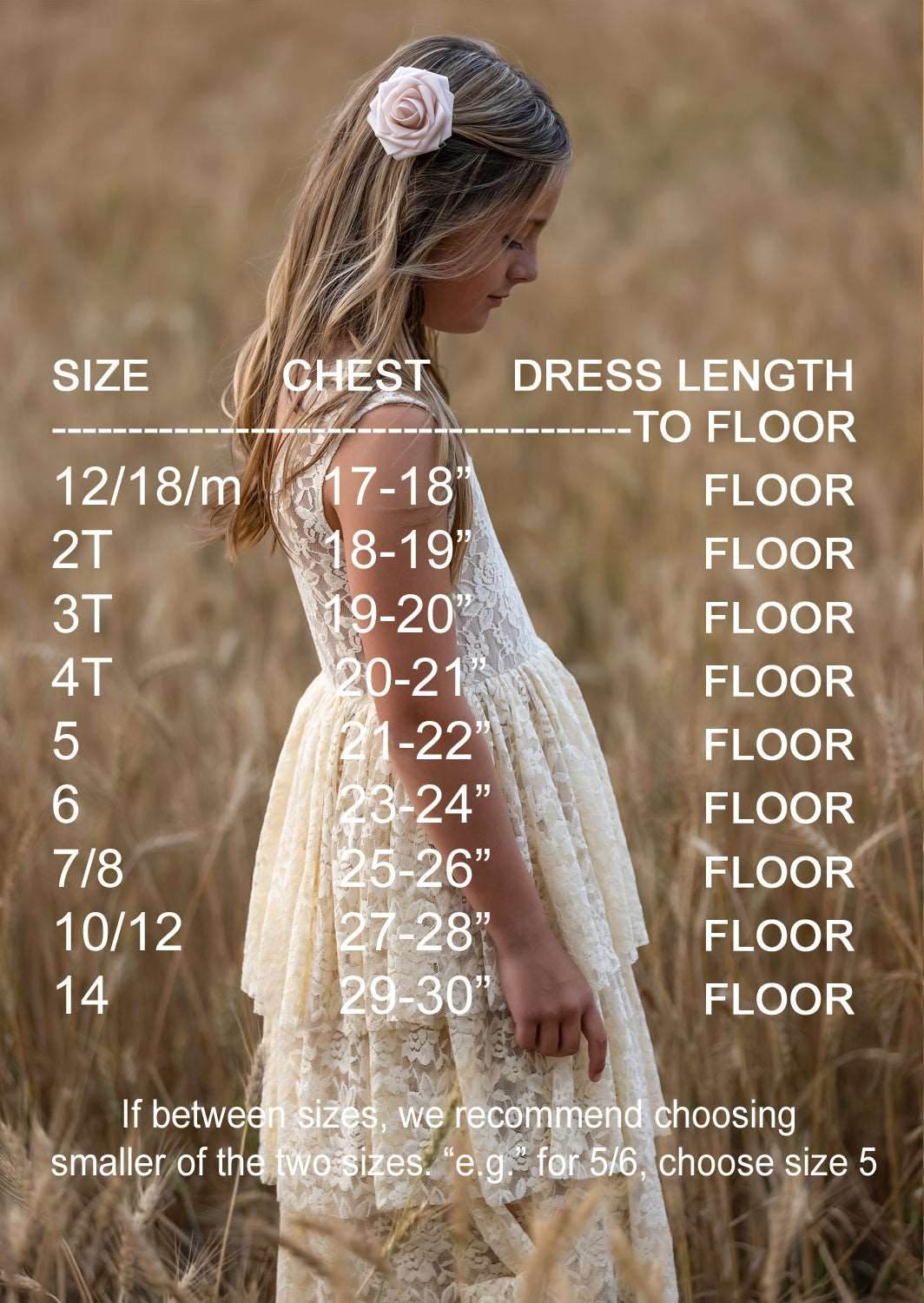 Boho Rustic Layered Lace Flower Girl Dress Ivory - 