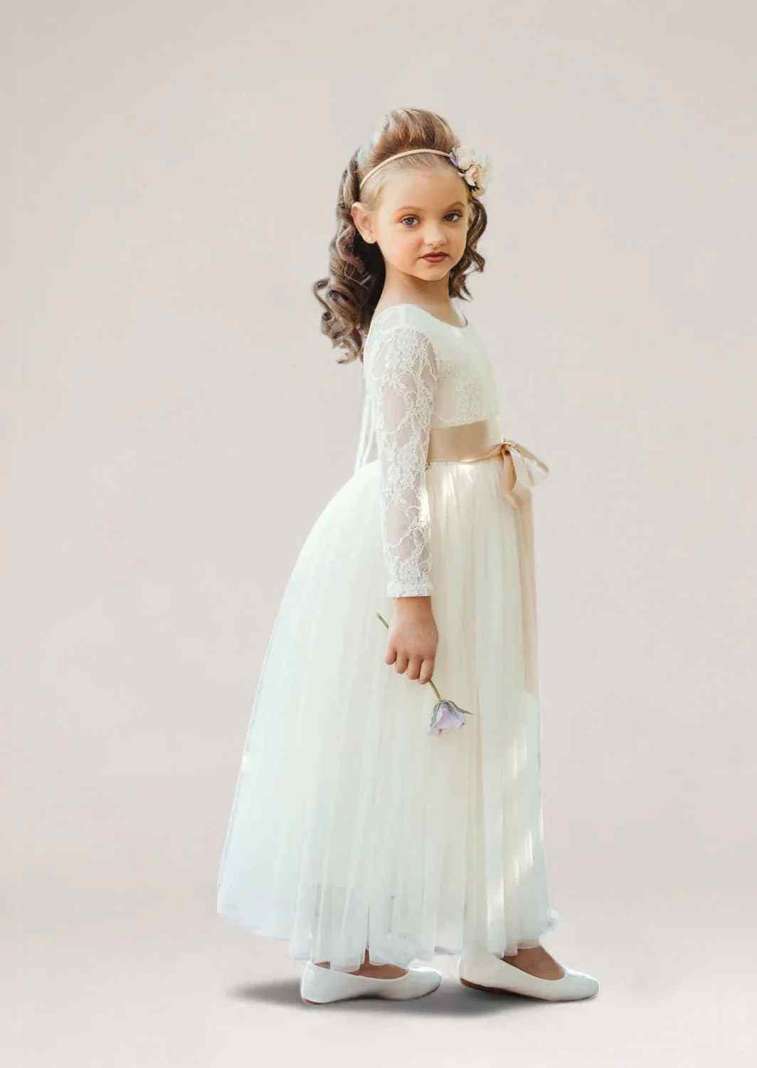 toddler flower girl dress in ivory