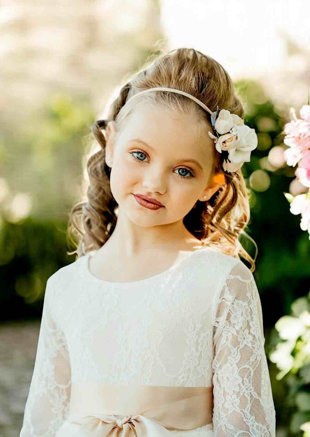 ivory flower girl hair accessory
