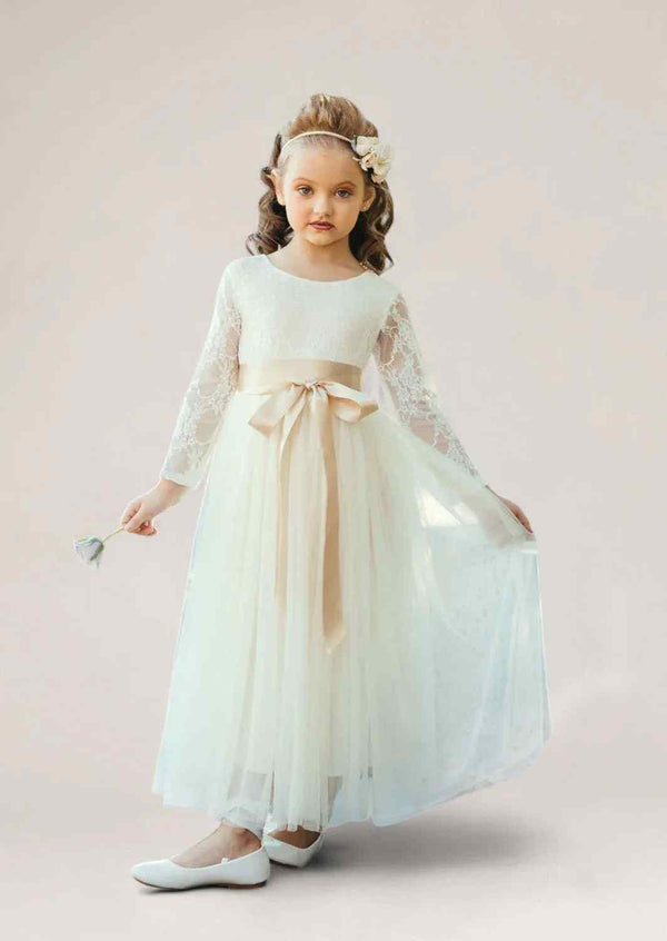 flower girl dresses ivory Flower Girl Dress FL4038 in Ivory (White)