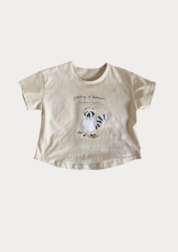 Boys Animal Tee - Raccoon - 