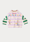 Boys Color Block Multi Stripe Long Sleeve Tee - 