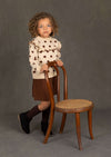 GIRLS - Emily Brown Dot Sweater and Skirt Set - Hannah Rose Vintage Boutique