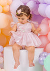 Bubblegum Sparkle Romper || Pink Sequin - 