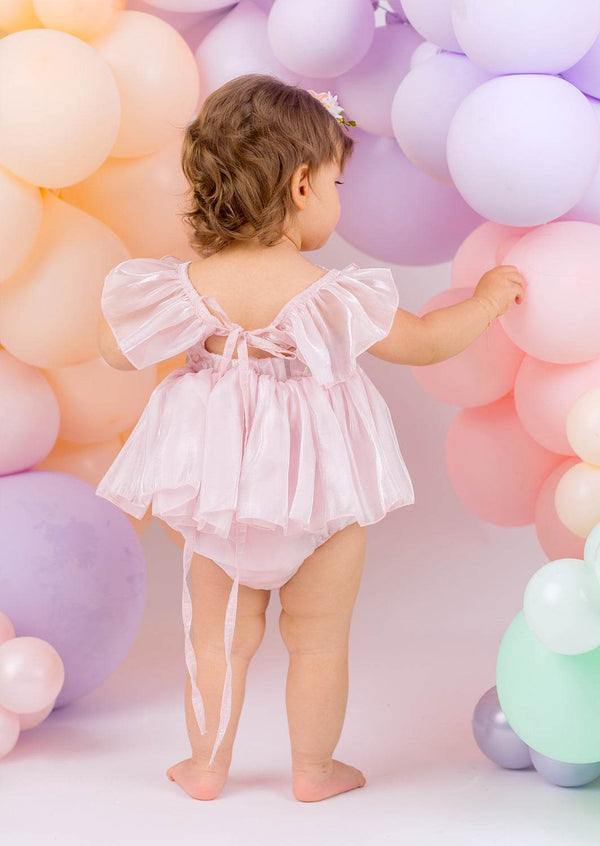 Bubblegum Sparkle Romper || Pink Sequin - 