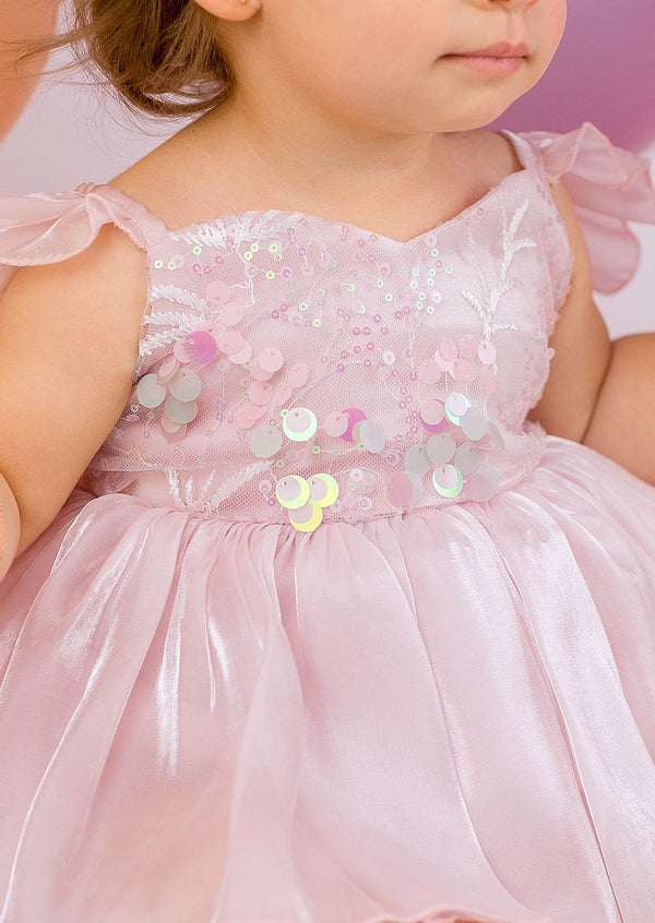 Bubblegum Sparkle Romper || Pink Sequin - 