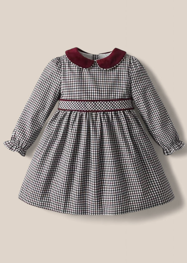 Toddler girl Christmas check dress