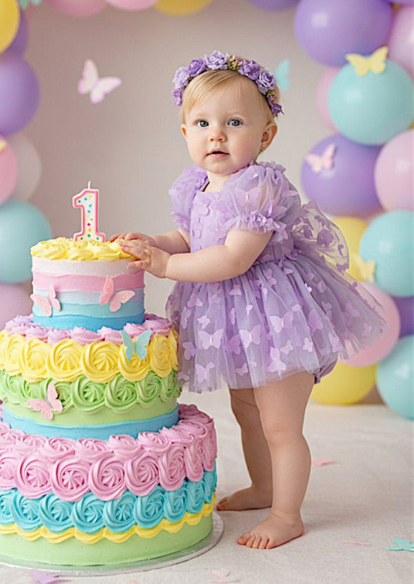 Butterfly Kiss Romper Lavender - 