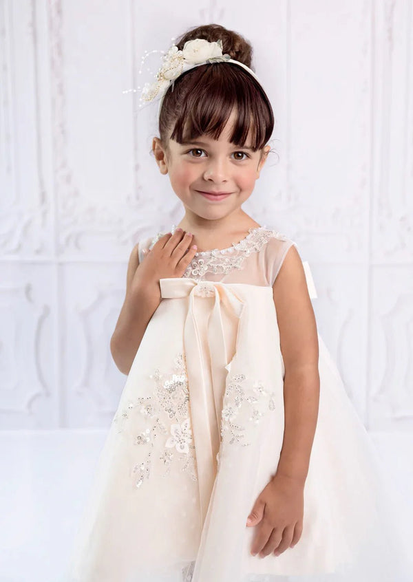 Cala Beaded Lace Satin & Tulle Dress - 