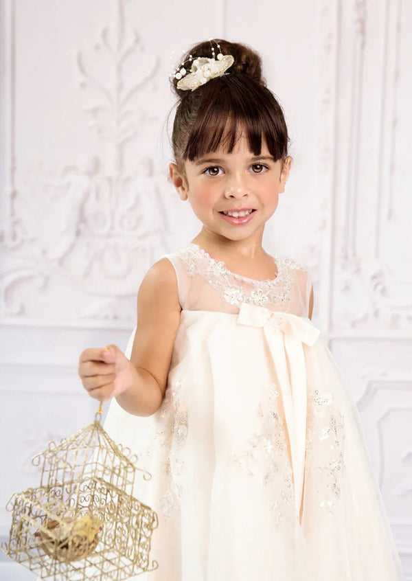 Cala Beaded Lace Satin & Tulle Dress - 