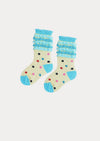Candy Dot Socks in Bright Blue & Yellow - 