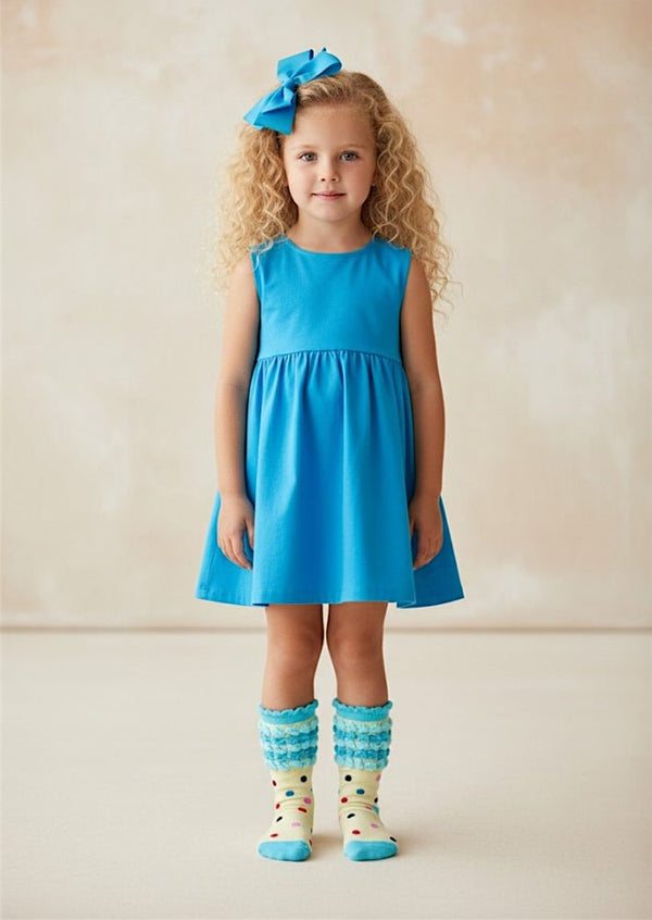 Candy Dot Socks in Bright Blue & Yellow - 
