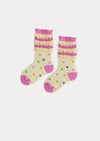 Candy Dot Socks in Pink & Yellow - 