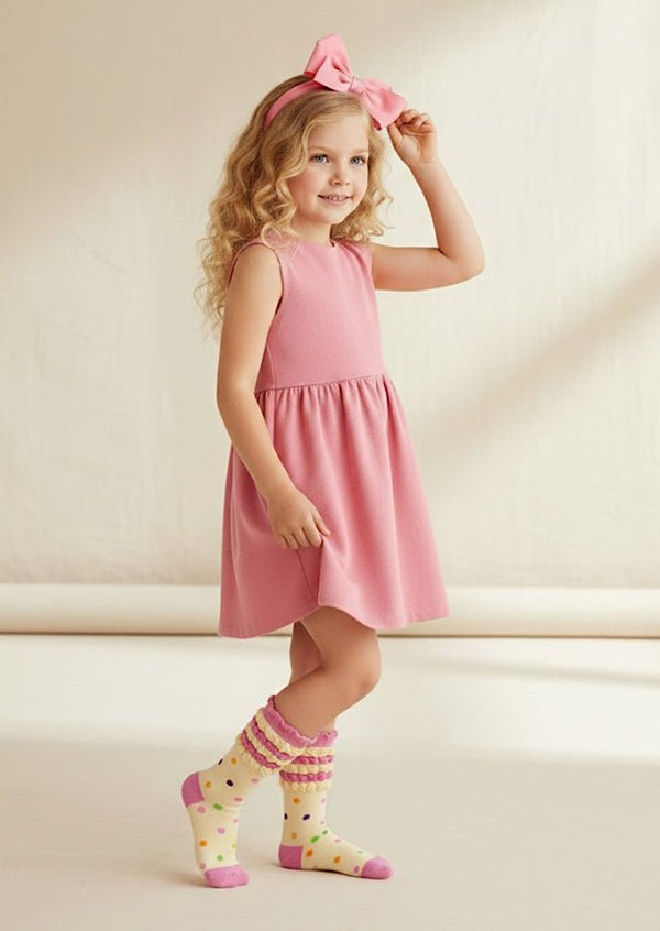 Candy Dot Socks in Pink & Yellow - 