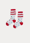 Candy Dot Socks in Red & White - 