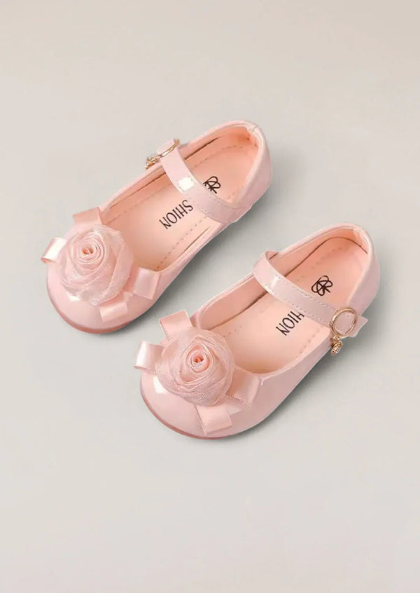 Cecily Rose Flower Girl Flats in Pink - 