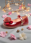 Cecily Rose Flower Girl Flats in Red - 