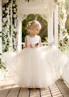 Celine Ivory Sleeveless Flower Girl Dress - 