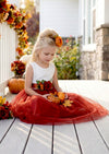 Celine Rust Sleeveless Flower Girl Dress - 