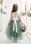 Celine Sage Sleeveless Flower Girl Dress - 