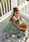 Celine Sage Sleeveless Flower Girl Dress - 